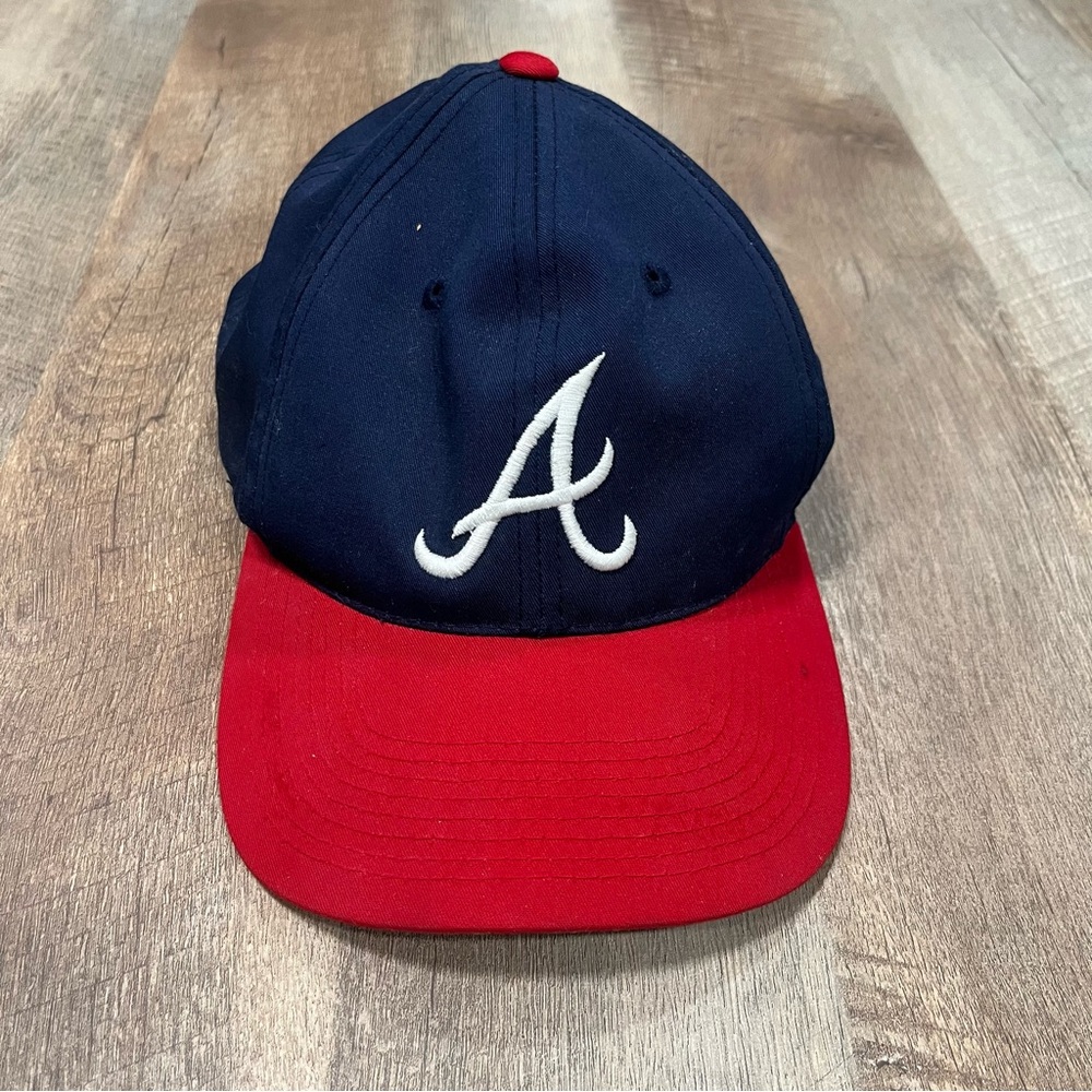 Atlanta Braves Hat Cap Snap Back Blue Red MLB Baseball Mens One Size